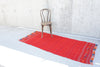 Handmade Woven Red Throw