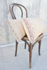 EXCLUSIVE UNIQUE Pair Vintage Decorative Sari Trim Mounted on Leather Scatter Cushions