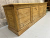 264.5cm Shop Counter Sideboard Open Shelves Kitchen Island with Drawers