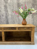 264.5cm Shop Counter Sideboard Open Shelves Kitchen Island with Drawers