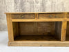 264.5cm Shop Counter Sideboard Open Shelves Kitchen Island with Drawers