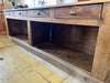 264.5cm Shop Counter Sideboard Open Shelves Kitchen Island with Drawers