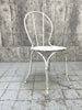 Pair of Antique White Metal French Decorative Garden Chairs