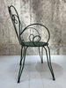 Set of 4 Painted Forest Green Metal Garden Chairs