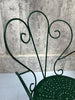 Set of 4 Painted Forest Green Metal Garden Chairs
