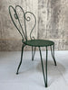 Set of 4 Painted Forest Green Metal Garden Chairs