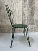 Set of 4 Painted Forest Green Metal Garden Chairs
