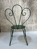 Set of 4 Painted Forest Green Metal Garden Chairs