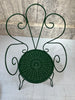 Set of 4 Painted Forest Green Metal Garden Chairs