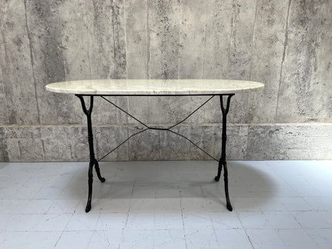 120.5cm Oval Marble Kitchen Bistro Table