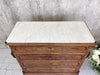 White Marble Top Chest Four Drawers