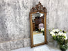 French Crested Gold and White Decorative Over Mantel Mirror