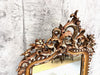 French Crested Gold and White Decorative Over Mantel Mirror