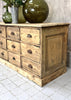 339.5cm Rustic French Hardware Store Sideboard 21 Drawers