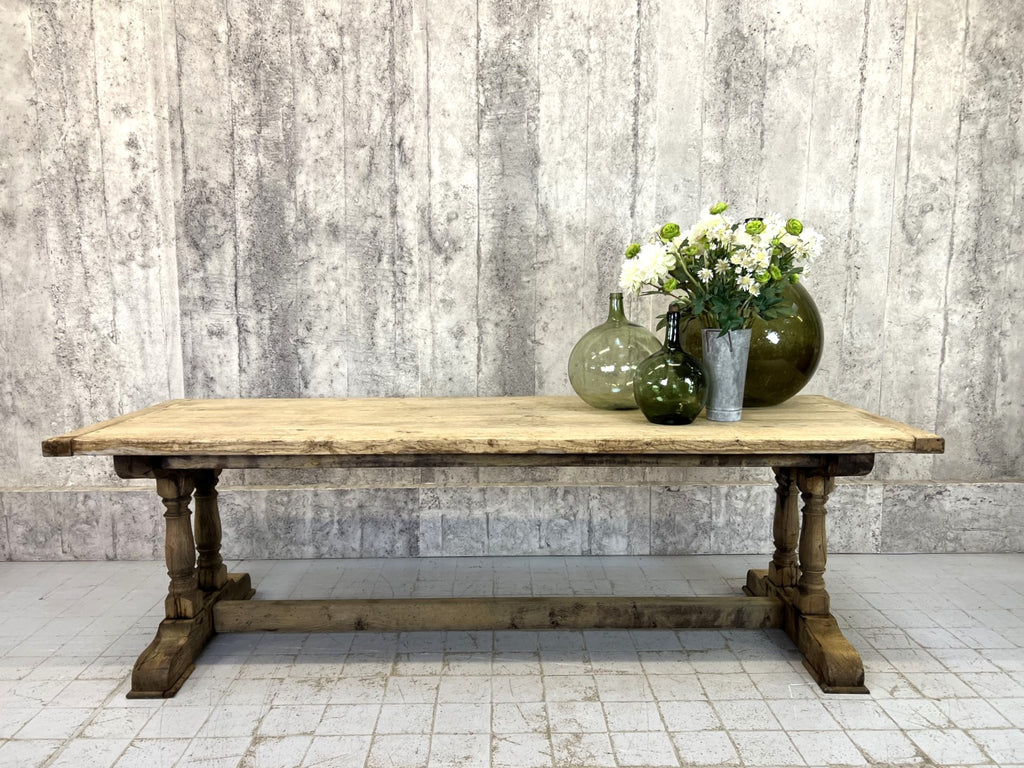 242.5cm Solid Oak Farmhouse Refectory Table