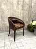 1930's Carved Leather Low Back Office Chair