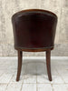 1930's Carved Leather Low Back Office Chair