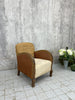 Autumnal Coloured Art Deco Armchair Lounge Chair to reupholster