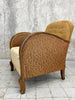 Autumnal Coloured Art Deco Armchair Lounge Chair to reupholster