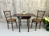 Set of Four Bentwood Bistro Chairs with Cane Seat Pads