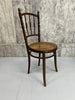Set of Four Bentwood Bistro Chairs with Cane Seat Pads