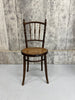 Set of Four Bentwood Bistro Chairs with Cane Seat Pads