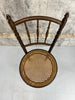 Set of Four Bentwood Bistro Chairs with Cane Seat Pads