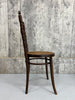 Set of Four Bentwood Bistro Chairs with Cane Seat Pads