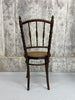 Set of Four Bentwood Bistro Chairs with Cane Seat Pads