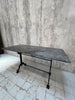 Traditional French Black Marble and Cast Iron Bistro Table