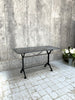Traditional French Black Marble and Cast Iron Bistro Table