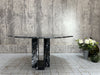 Mid Century Italian Hexagonal Black Marble Central or Dining Table