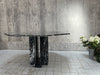 Mid Century Italian Hexagonal Black Marble Central or Dining Table