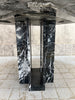 Mid Century Italian Hexagonal Black Marble Central or Dining Table