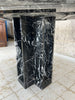 Mid Century Italian Hexagonal Black Marble Central or Dining Table