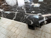 Mid Century Italian Hexagonal Black Marble Central or Dining Table