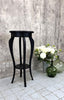 Mid Century Wooden Plant Stand Painted Black