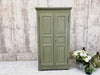 French Painted Olive Green Wooden 2 Door Cupboard