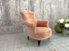 Napoleon III Pale Pink Velvet Armchair to reupholster