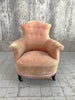 Napoleon III Pale Pink Velvet Armchair to reupholster