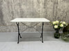 White Marble Rectangular Bistro Table