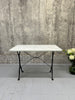 White Marble Rectangular Bistro Table