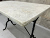 White Marble Rectangular Bistro Table