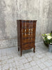 Narrow French Serpentine Veneer Chest of Drawers