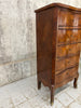 Narrow French Serpentine Veneer Chest of Drawers