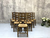 Set of 10 Ladder Back Rush Seat Chairs