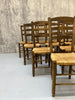 Set of 10 Ladder Back Rush Seat Chairs