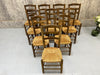 Set of 10 Ladder Back Rush Seat Chairs