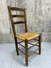 Set of 10 Ladder Back Rush Seat Chairs