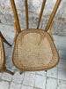 Set of Four Thonet Wooden Bistro Chairs with Cane Seat Pads